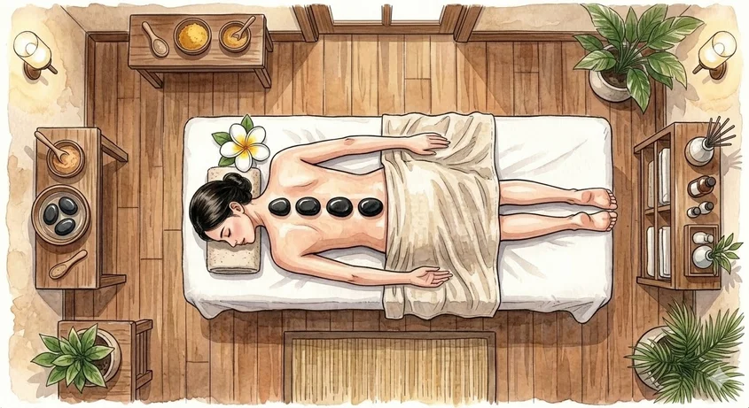 นวดหินร้อน · Origins Health Massage